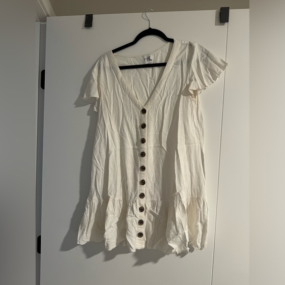 Princess polly te amo white button down shift dress - Picture 3 of 6